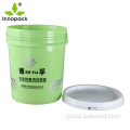 Plastic Round Bucket printed 5 gallon paint plastic bucket with lid Supplier